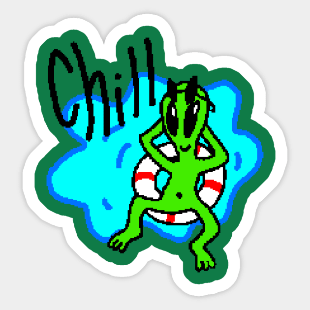 Chill Sticker by finnduffstuff